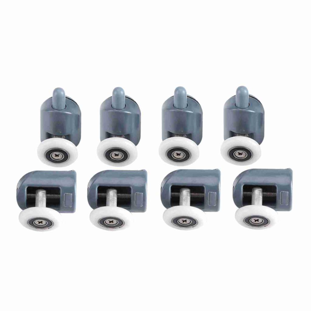 8 X Twin Bottom Top Shower Door Rollers Pulleys Wheels Runners Bathroom Single Wheel