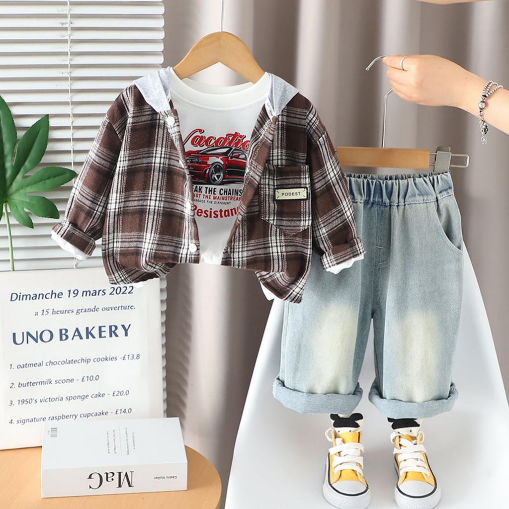 Детский повседневный комплект с длинным рукавом, удобные наряды для повседневной носки