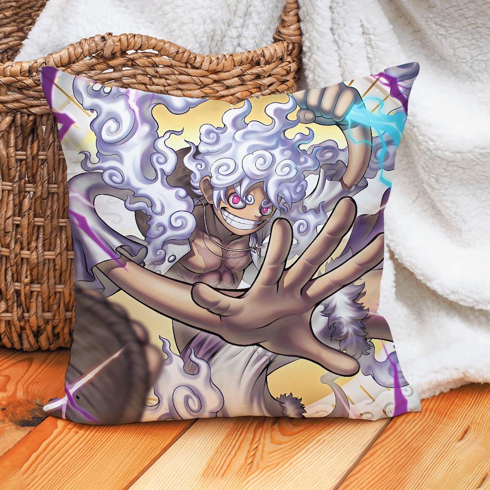 Anime L-L-LufyS Cool Pillow Case Home Cushion Cover Suitable For Office Sofa Car Suitable For All Seasons