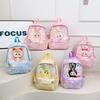 Cute Cartoon Plush Rabbit Letter Printed Children Backpack For Kindergarten