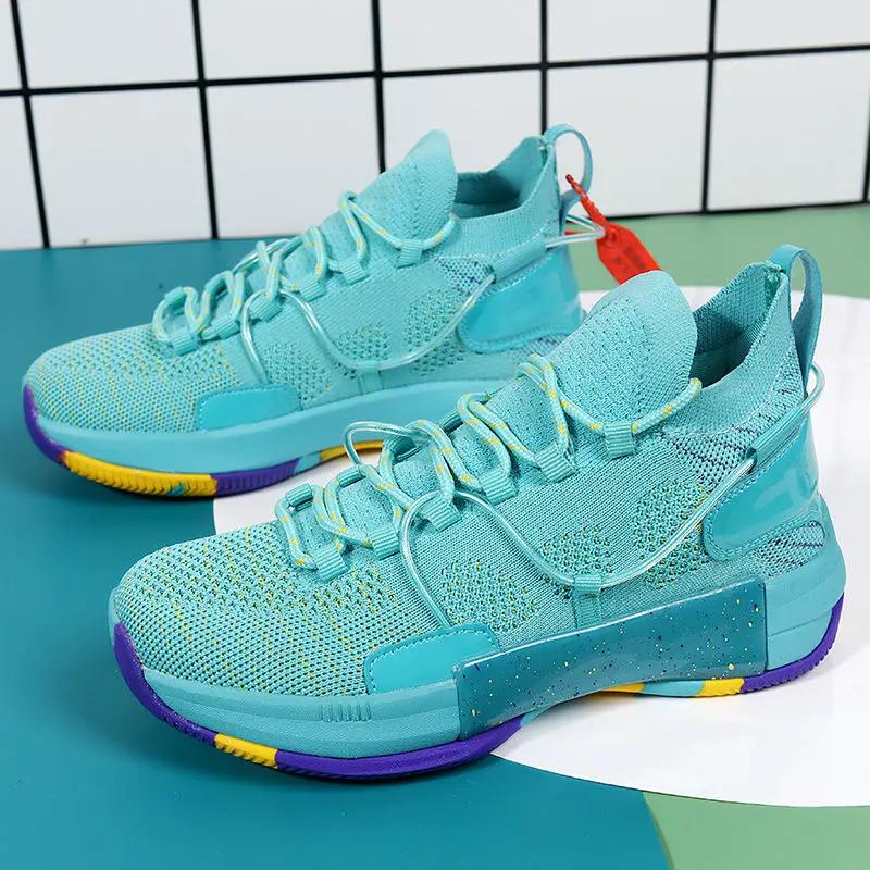 Амортизирующая стелька Miked Colour Мужская спортивная обувь Дышащая Обувь для спортзала Высокого качества Баскетбольные тренды 2025 Простые мужские повседневные кроссовки
