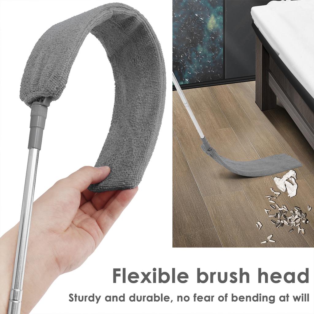Пыльник из микрофибры с длинной ручкой, выдвижной пыльник из перьев, набор для уборки с шестом от 30 до 100 дюймов, многоразовый, гибкий, моющийся