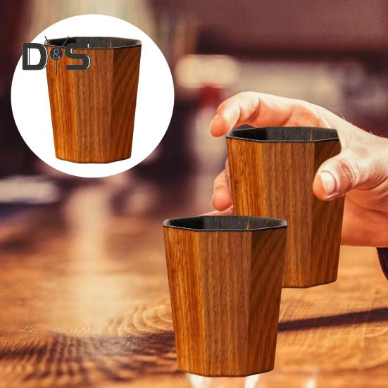 Виски Grail Mash Bill Деревянная чашка для мужчин Чашка для бурбона из обугленного дуба Уникальный аксессуар для напитков в стиле бочки Подарки для любителей бурбона