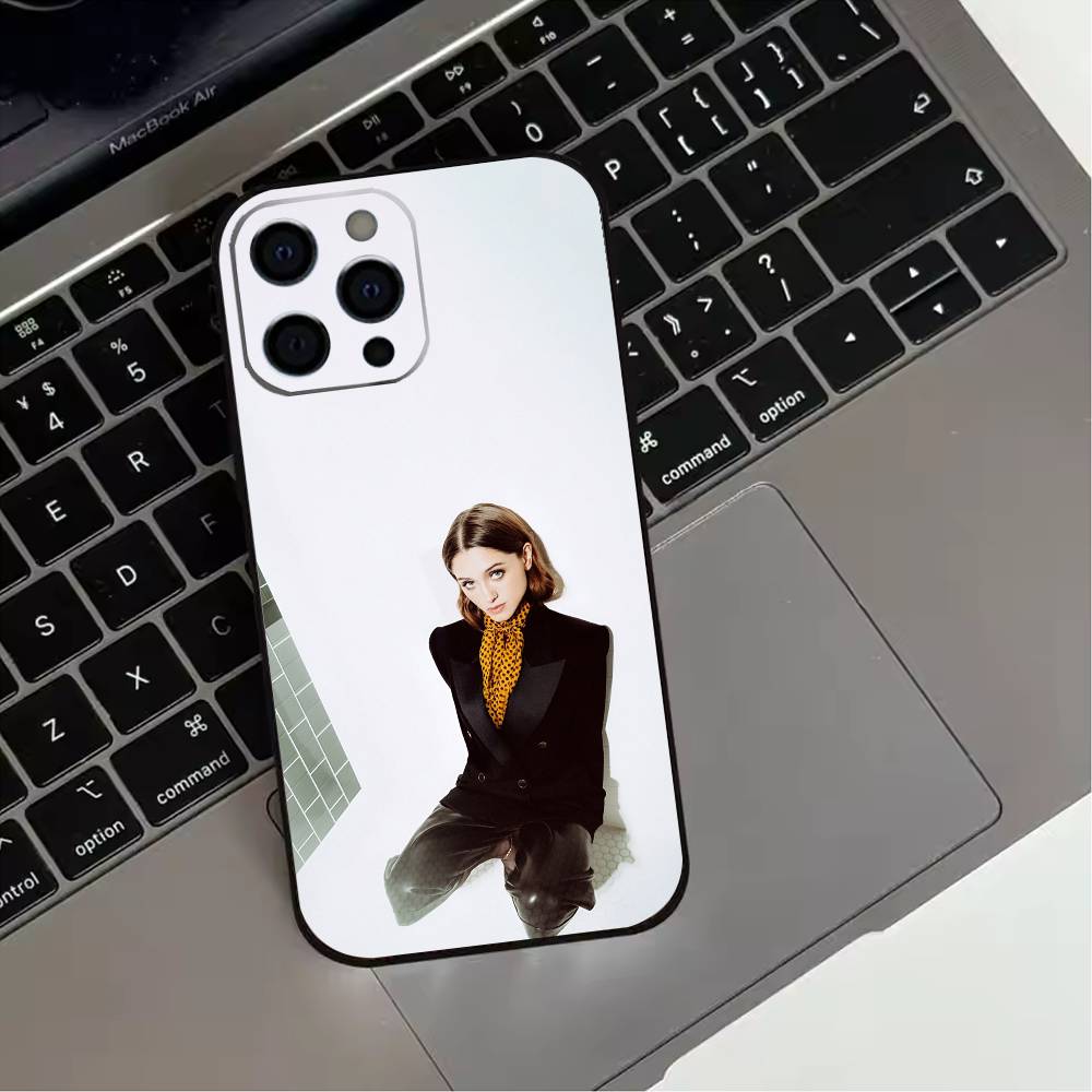 Actress Natalia Dyer Phone Case For iPhone 17,16,15,14,13,12,11 Plus,Pro Max,XS,Soft Silicone Black Cover