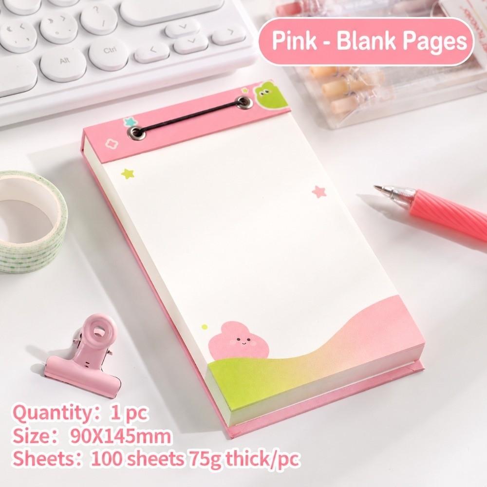 100Sheets Portable Pocket Notebook Elastic Band Memo Pad Tear-Off Notepad Student Daily Use