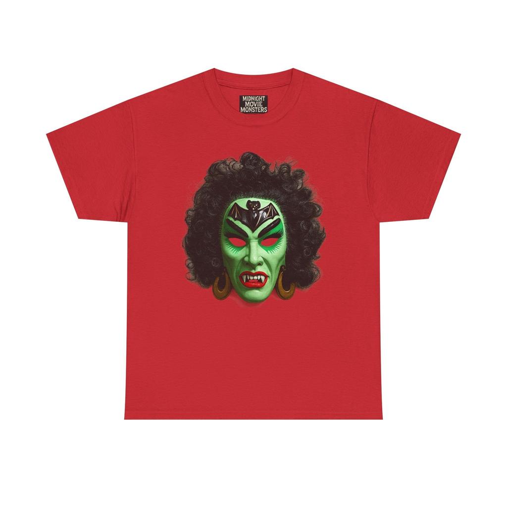 Female Vampire Halloween Mask T-Shirt Unisex Tee Costume Shirt Dracula Bat