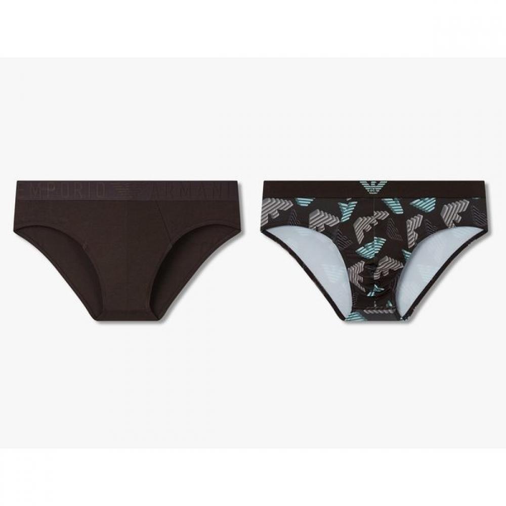 Emporio Armani Men Jacquard Elastic Brief Set 2 Pieces 0815311016 0815311043