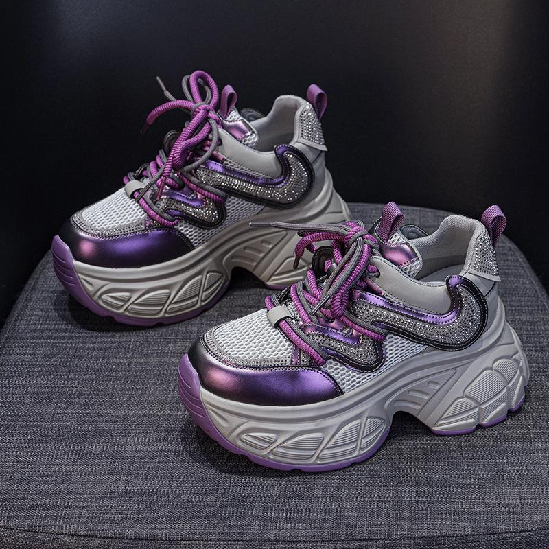 Женские кроссовки «папины кроссовки» весна 2025 новинка интернет-знаменитость на толстой подошве со скрытой платформой повседневные универсальные модные на шнуровке