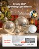 VEVOR Mirror Disco Ball 80/100/150/200/300 mm 17-Pack with Hanging Ring, for Party Home Decoration Stage Props DJ Dance Club, 2 Mirror Tile Sizes