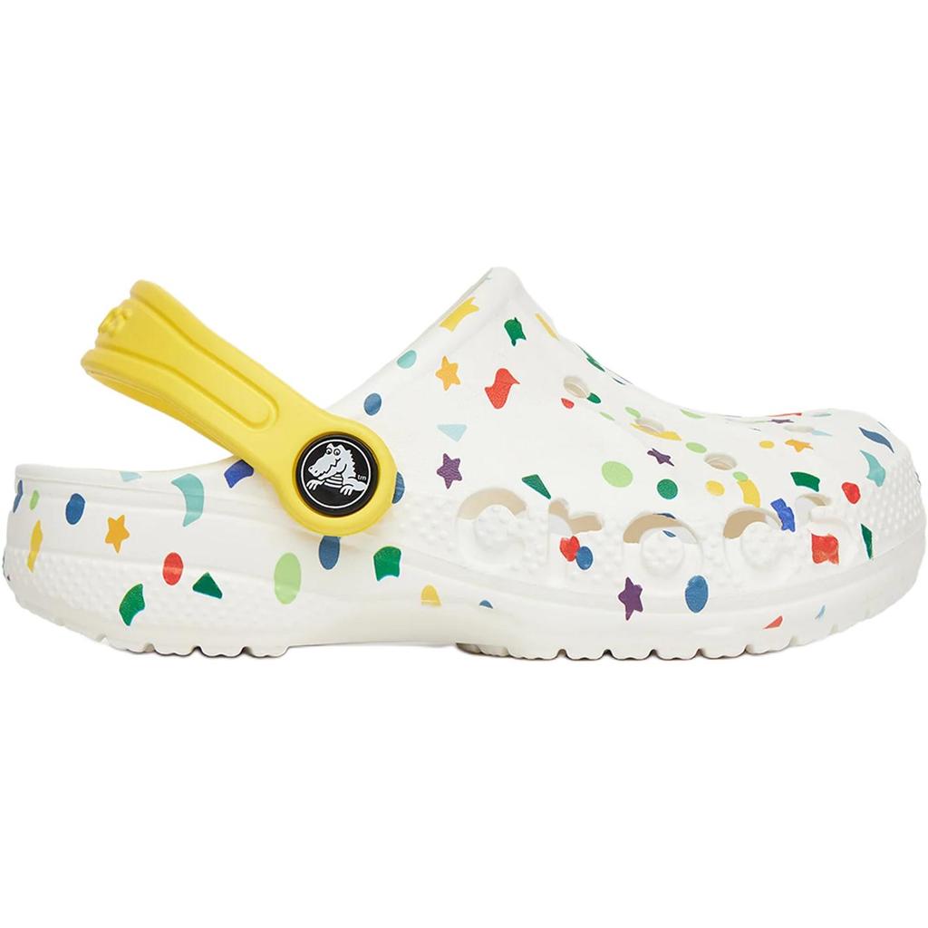 Crocs Baya Seasonal Printed Comfortable Versatile Non-Slip Durable Low-Top Sandals Kids Sandals White 209728-94S
