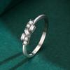 Tancise Classic 925 Sterling Silver  Zircon Ring Ladies Jewelry Wedding Promise Party Gift