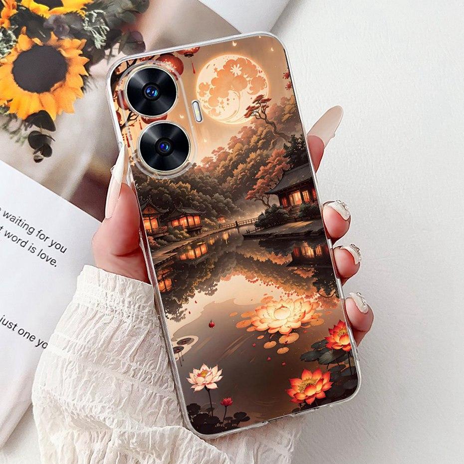 New Fashion Painting Case For Realme C55 Soft Silicone TPU Phone Cases For Realme C55 RMX3710 Cover Bumpers