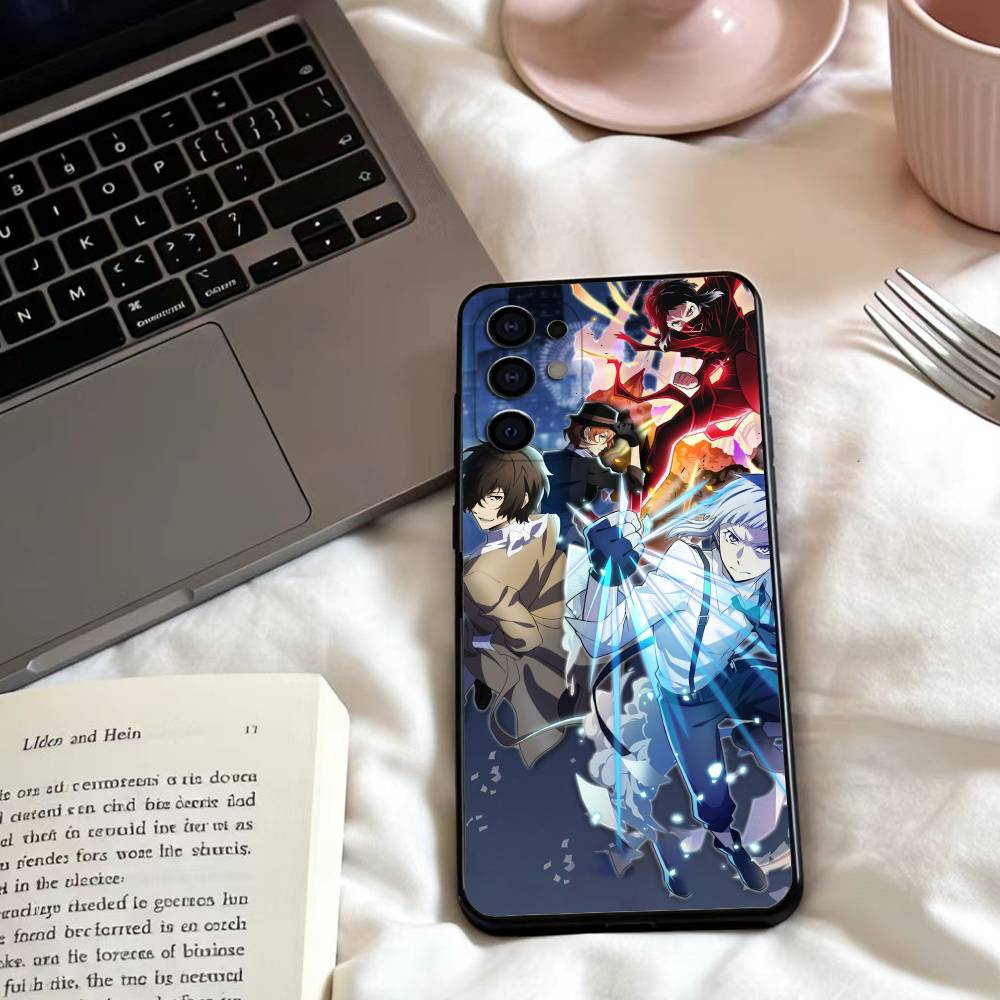 ГОРЯЧИЙ Чехол для телефона с аниме B-Bungou Stray Dogs Для Samsung S25,24,23,22,30,21,10,9,Ultra,Plus,Lite,FE,4,5 G Мягкий Черный Чехол