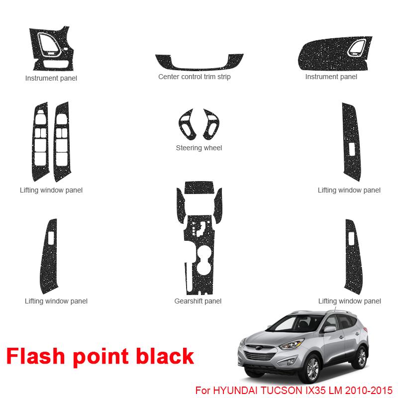 Для Hyundai Tucson IX35 2010- Наклейка на салон автомобиля Подъемное окно Панель Наклейка Коробка передач Пленка для приборной панели Автоаксессуары