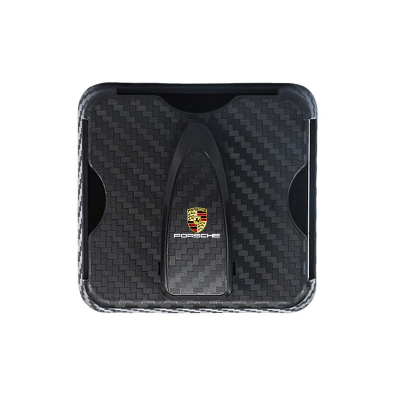 Car Glasses Clip 360° Rotating Car Visor Sunglasses Holder For Porsche Cayenne Panamera Macan Boxster Cayman 718 911 Sticker