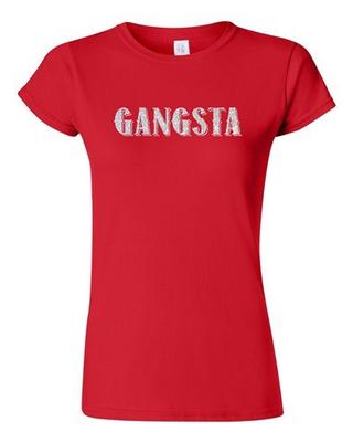 Молодежная GANGSTA Гангстерский Стиль Крутость Рэпер Плохой Парень Смешной Юмор DT Футболка Унисекс