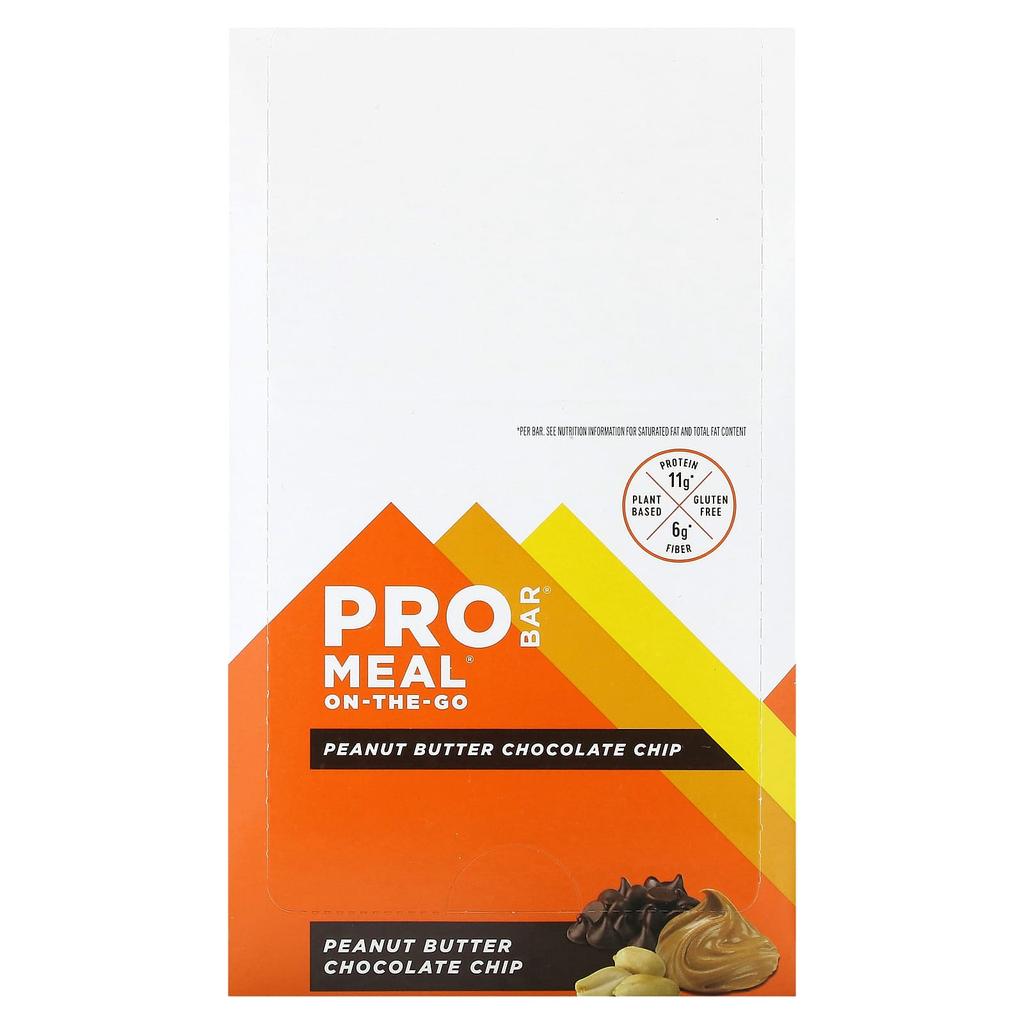 ProBar Portable Meal, Peanut Butter Chocolate Chip, 12 Bars, 3 Oz (85 G) Each