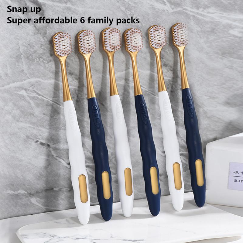6 шт. широкая мягкая длинная головка для взрослых большая головка зубная щетка удобные зубы супер мягкая щетка для чистки полости рта