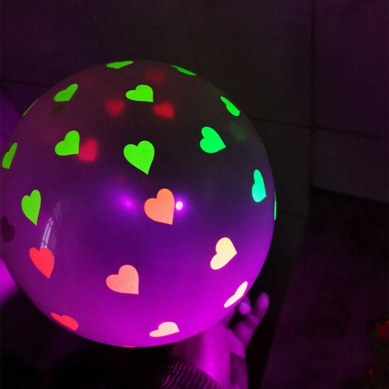 10pcs Neon Decor Creativity Glow In the Dark Non-toxic Night Birthday Party Fluorescent Balloons