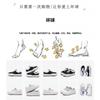 Kids Shoes MensZHQ-ZL9126 Casual Low-Top Platform Sneakers Youth Breathable PU Upper Rubber Sole Round Toe Lace-Up Black White