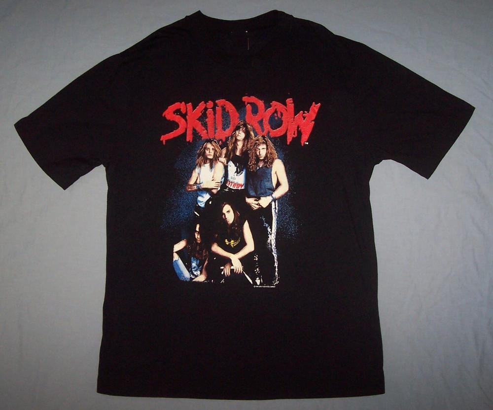 Винтажная футболка 1989 года Skid Row Tour Guns N’ Roses Mötley Crüe Poison Warrant Kix Унисекс