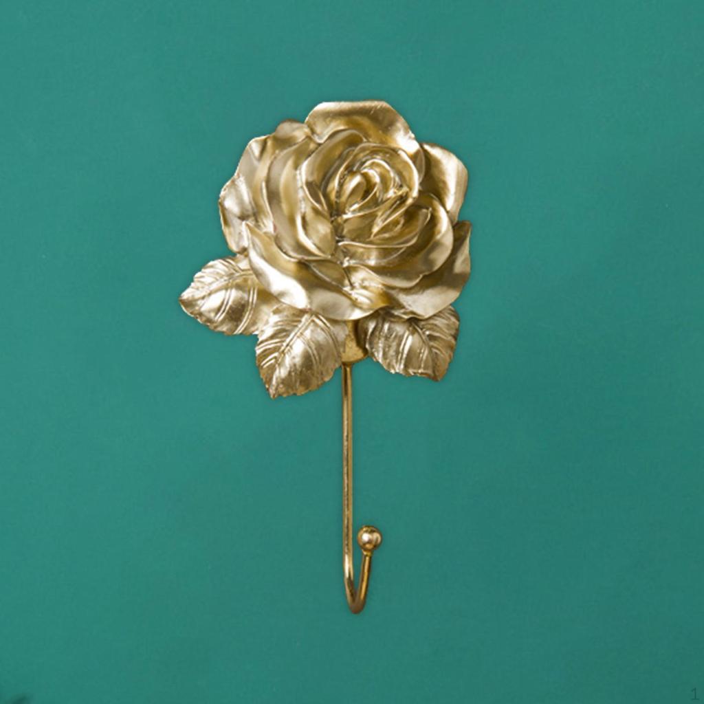 Роза Крючок Шляпа Пальто Смола Стена Современная Вешалка Для Полотенец Для Ванной Комнаты Дверь Одежда для