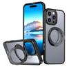 For IPhone 16 Pro Phone Case Transparent Magnetic Rotating Magsafe Bracket for Apple 15 Protective Case