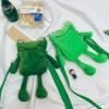 Милая плюшевая сумка через плечо в виде зеленой лягушки для женщин, мультяшный персонаж, сумка кроссбоди на молнии