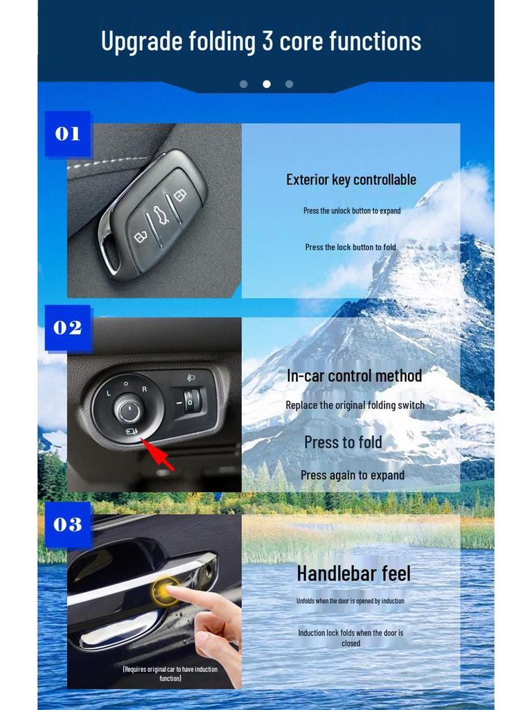 Совместимое с моделями Roewe, это электрическое автоматическое складывающееся боковое зеркало является обновлением для Ei5, Ei6, i5, i6, RX3 и RX5.