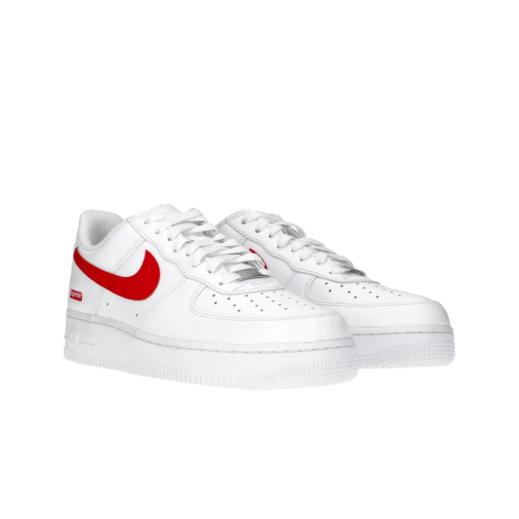 Supreme x Nike Air Force 1 Low Box Logo - Speed Red Эксклюзив для Шанхая Унисекс Кроссовки Белые CU9225-101