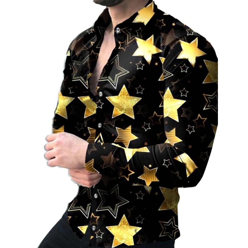 Men's Geometric Printed 3D Shirt