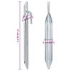 Vidaxl Śledzie Do Namiotu, 24 Szt., Kształt V, 17 Cm, Ø20 Mm, Stal