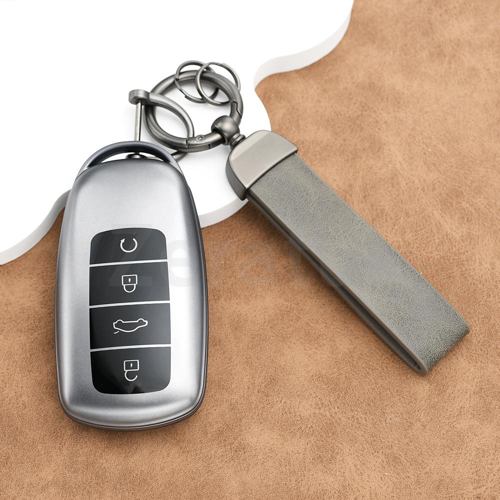 Серый ТПУ Брелок для Chery Tiggo 7 Pro Max Omoda 5 C5 Modod Chery Tiggo 8 Pro Tiggo 8Plus New 5 Plus 7Pro ТПУ Чехол-обложка для автомобильного ключа