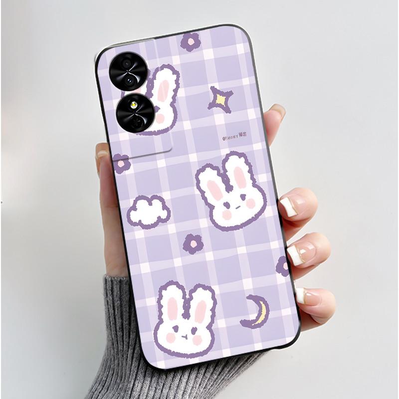 Чехол для телефона для TCL 40 NxtPaper Задняя крышка Милый Кролик Кошка Funda Силиконовый Мягкий Coque для TCL 40 NxtPaper 4G Ударопрочный Чехол Оболочка