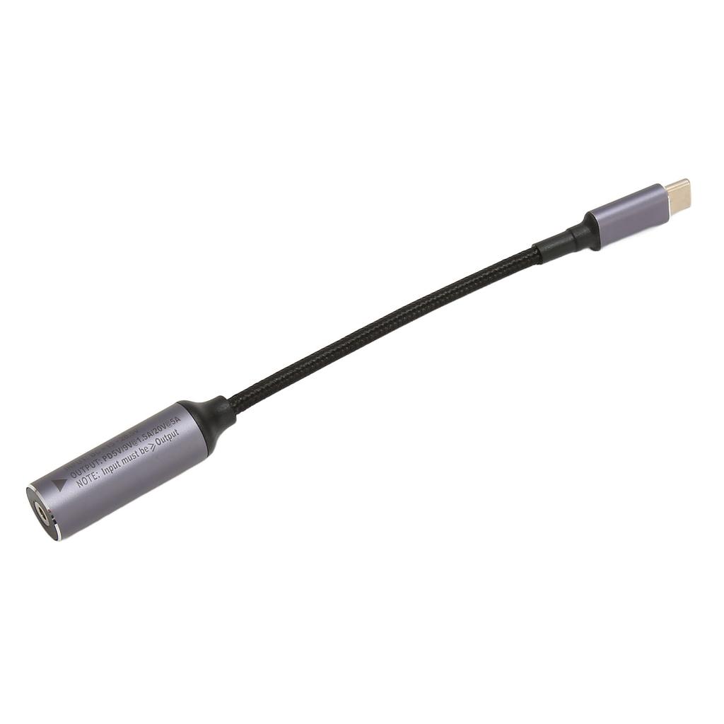 DC3.0mmx1.1mm Female Input to Type C Male Power Charging Cable Support Up to 100W Power PD Charge Cable