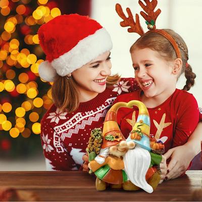 Gnomes Decorations For Home Gnome Figurines Resin Statue Sculpture Seasonal Harvest For Indoor Outdoor Thanksgiving Garden