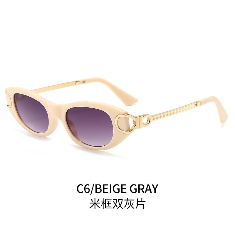New Advanced Metal Sunglasses Fashion Oval Glasses Brand Designer Vintage Sun Glasses Uv400 Shades High Quality