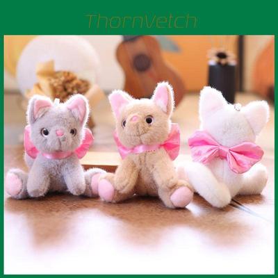 Милая Плюшевая Игрушка Кошка из Коротковорсового Материала для Брелока на Сумку и Коллекционеров
