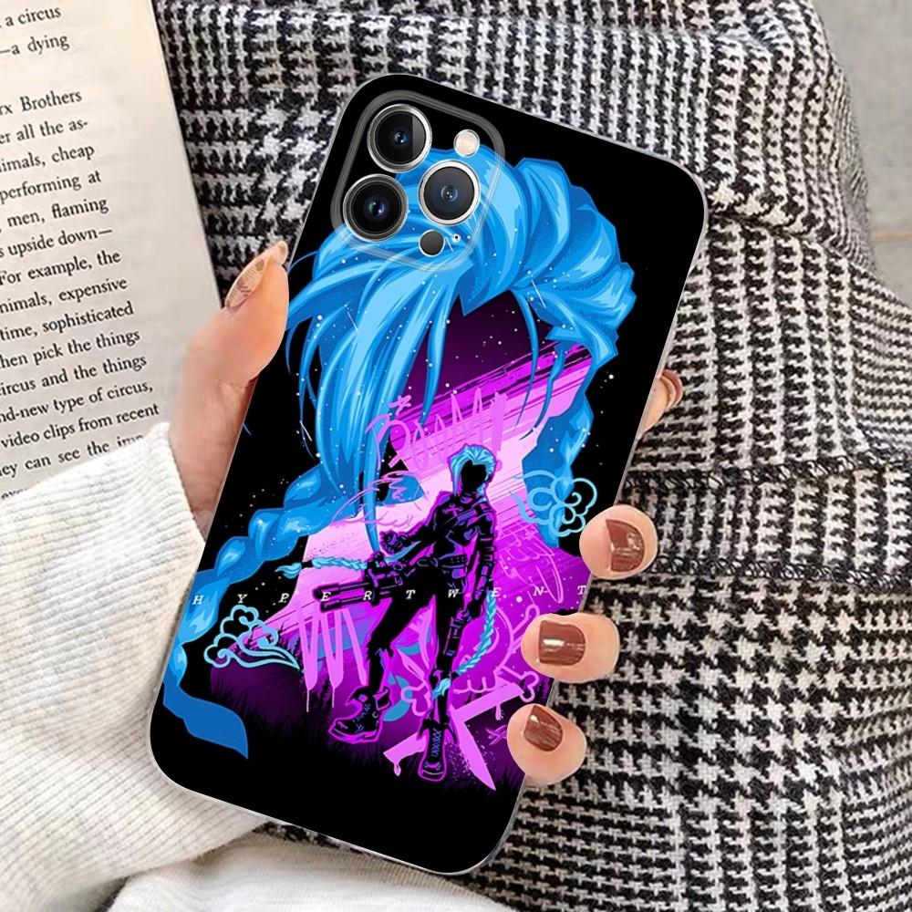 Чехол для телефона Arcane J-Jinx-Vi для IPhone 16 15 14 13 12 Mini 11 Pro XS Max X XR SE 6 7 8 Plus Мягкий силиконовый чехол