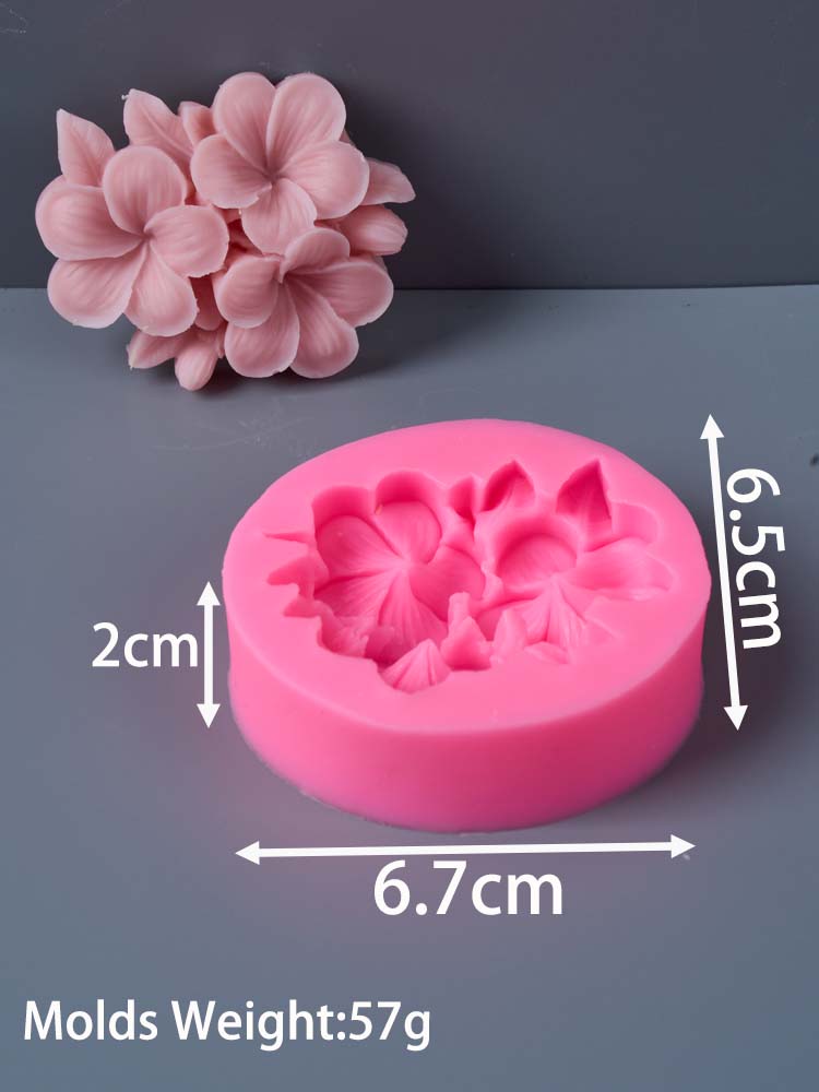 3D Гардения Плюмерия Цветок Силиконовая Форма для Свечей DIY Мыло Ручной Работы Гипсовые Формы для Смолы Инструмент для Выпечки Шоколадного Торта Свадебные Подарки