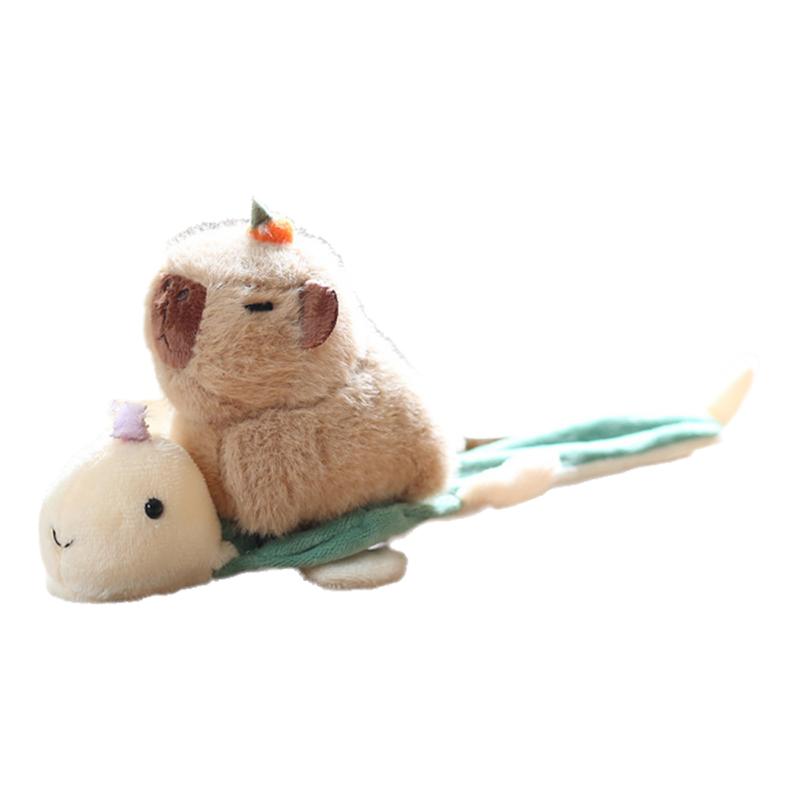 1 шт. Мультяшный милый браслет-манжета с капибарой Кавайный забавный плюшевый браслет-хлопушка с капибарой Кольцо на руку для женщин, девочек, детей, подарок