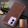 Роскошный магнитный адсорбционный кожаный чехол для Vivo Y36i Flip Cover Защитный чехол Vivo Y36i Capa Fundas Coque