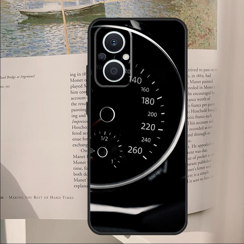 Крутая ретро-крышка спидометра для OPPO Reno 14F 11F 12F 13F 10 11 12 13 14 Pro 7 8 Lite OPPO Find X6 X8 X9 Pro Чехол