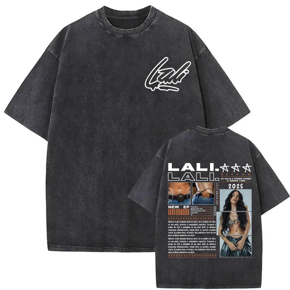Singer Lali Esposito Asesina Album Tour Graphic Tshirt Men Women Clothing Fashion Vintage Washed Tee Shirt Comfort T Shirt