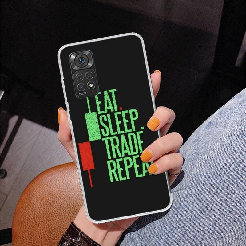 Trade Investment Forex Stock Market Phone Case For Xiaomi Redmi Note 15 14 13 12S 12 11 Pro Plus 14S 11S 11E 10 10S 11T 5G Perso
