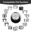 Stainless Steel Cat Fountain Pump Visible Water Level Cats Water Fountain Pump Ultra Quiet Pump Automatic Pet Cats Dog Fountain