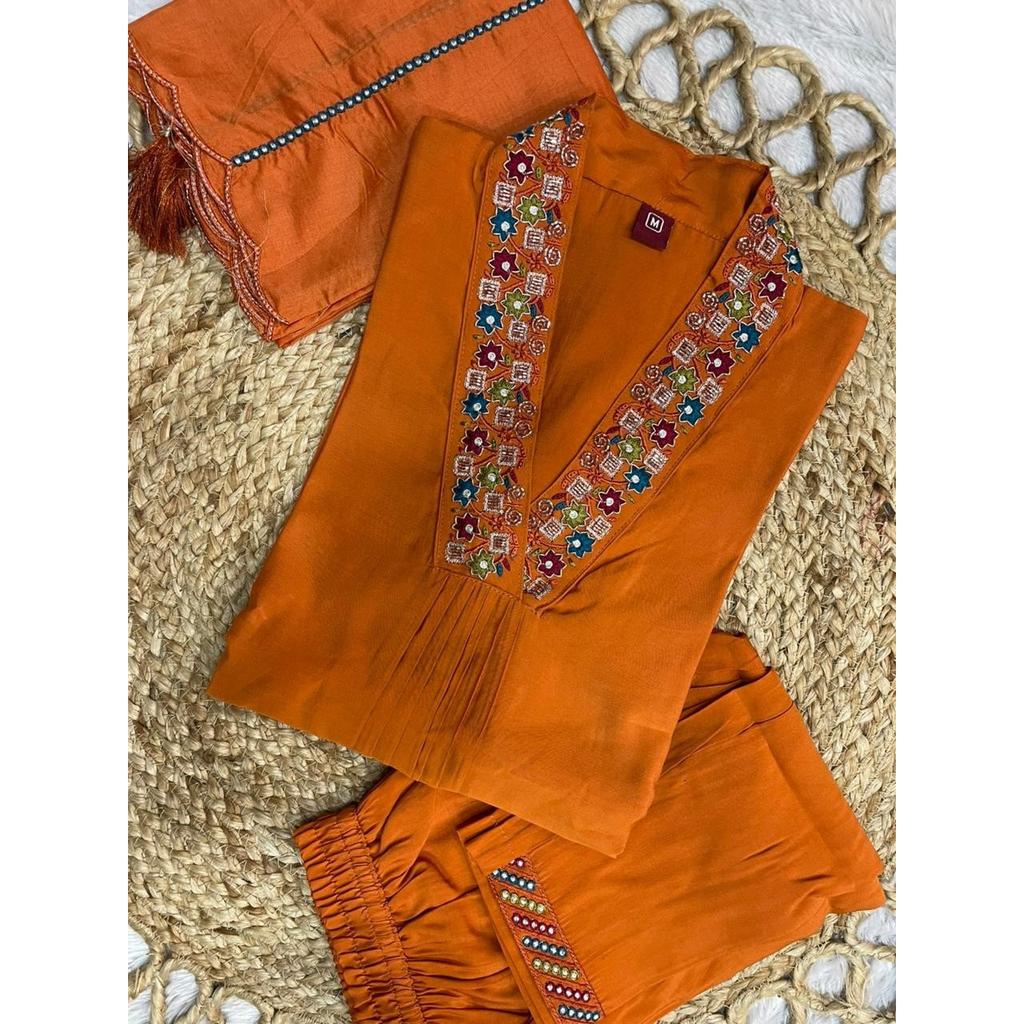 Pakistani Designer Party Wear Kurti Set Indian Bollywood Kurta Pant Dupatta Set