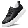 Men Faux Leather Platform Skate Shoes Hidden 6-8CM Height Increase Lace Up Soft Cushion Wear Resistant Daily  Casual Sneakers