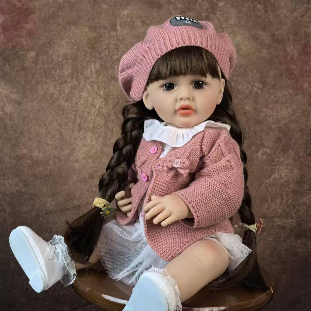 Lifelike Princess Reborn Baby Dolls Girl Full Silicone Vinyl 22 Inch Baby Doll Toys Made of KEIUMI Kids Birthday Gifts