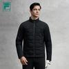Fila Повседневная спортивная куртка из серии Golf, простая плетеная, мягкая, удобная, легкая, теплая, со стойкой, пуховик, мужская верхняя одежда, глубокий черный A11M545942FBK